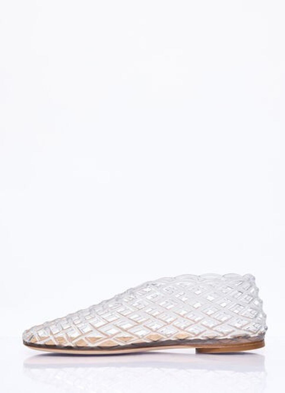 The Row Mara Clear Fishnet Jelly PVC Cut Out Cage Flat Sandals Women EU 40